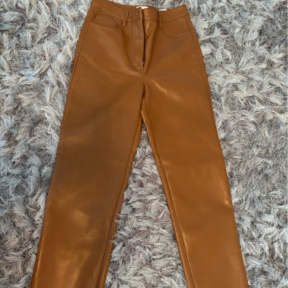 Wilfred Caramel Leather Pants